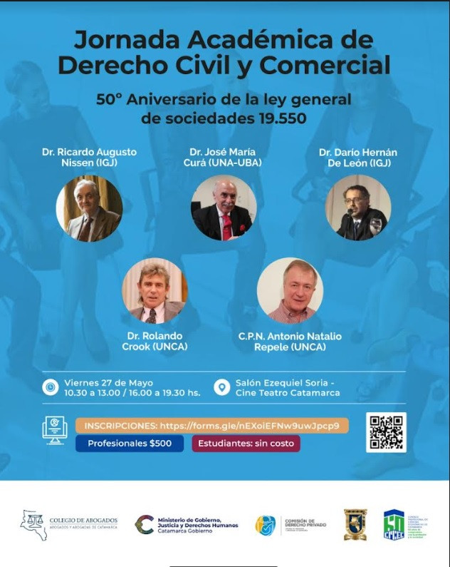 Moreno abrirá la Jornada Académica de Derecho Civil y Comercial
