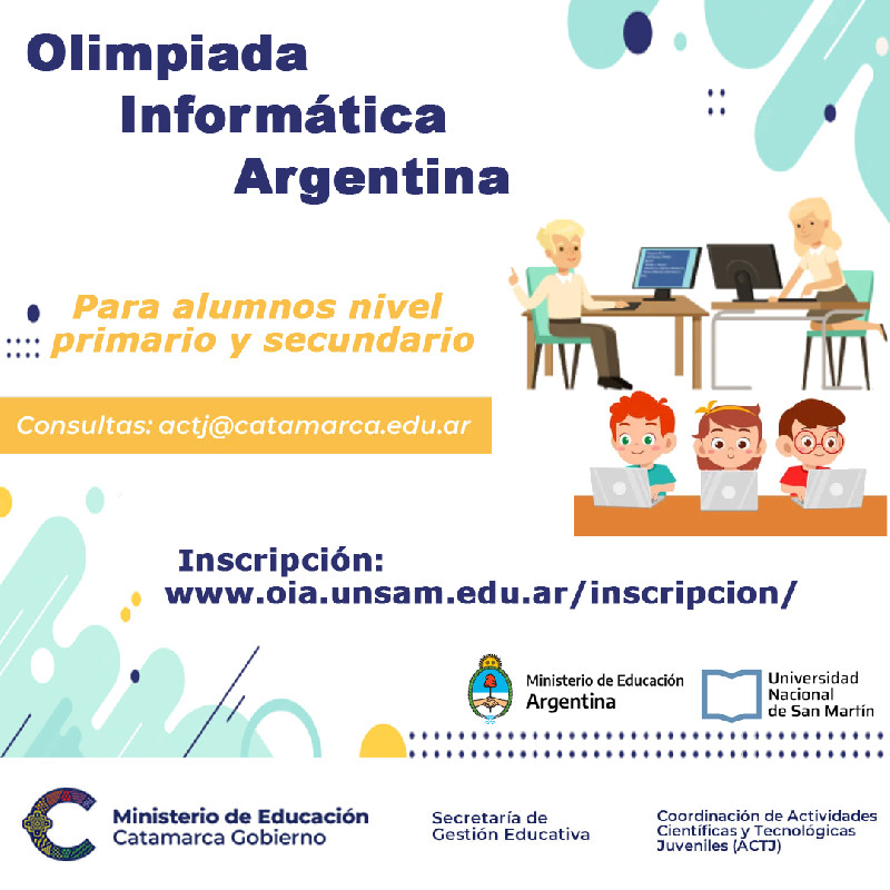 Inscripciones abiertas para participar de la Olimpiada Informática Argentina 2022