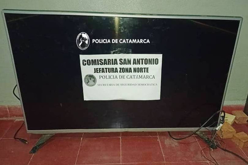 Aprehenden a un joven y secuestran un televisor en Fray Mamerto Esquiú
