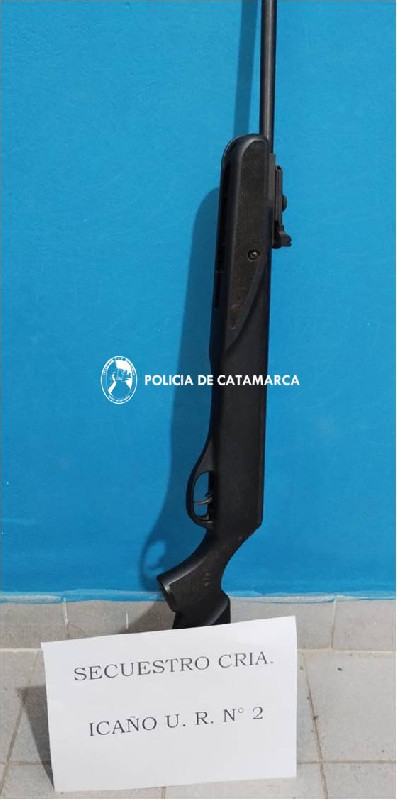 Policías secuestraron un rifle de aire comprimido en La Paz