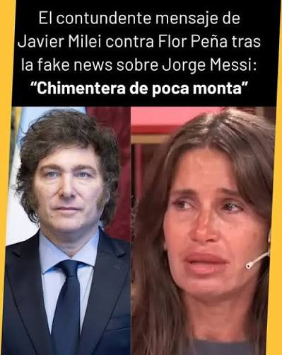 ?Chimentera de poca monta?: Javier Milei se refirió a la noticia falsa comunicada por Florencia Peña